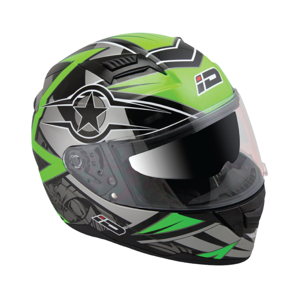 ID HELMET SPYDER D1 BLACK CHROME VISOR